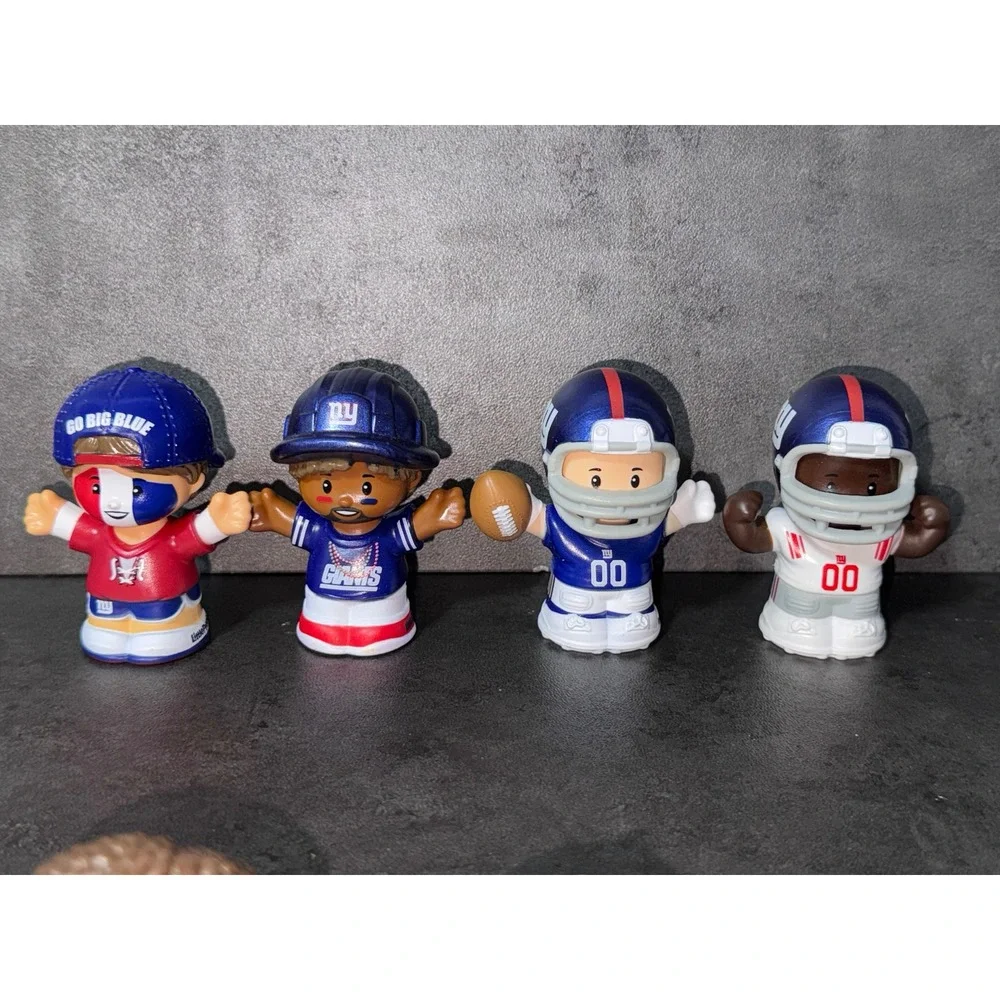 Little People NFL New York Giants & Green Bay Packers Figure Lot 8pc